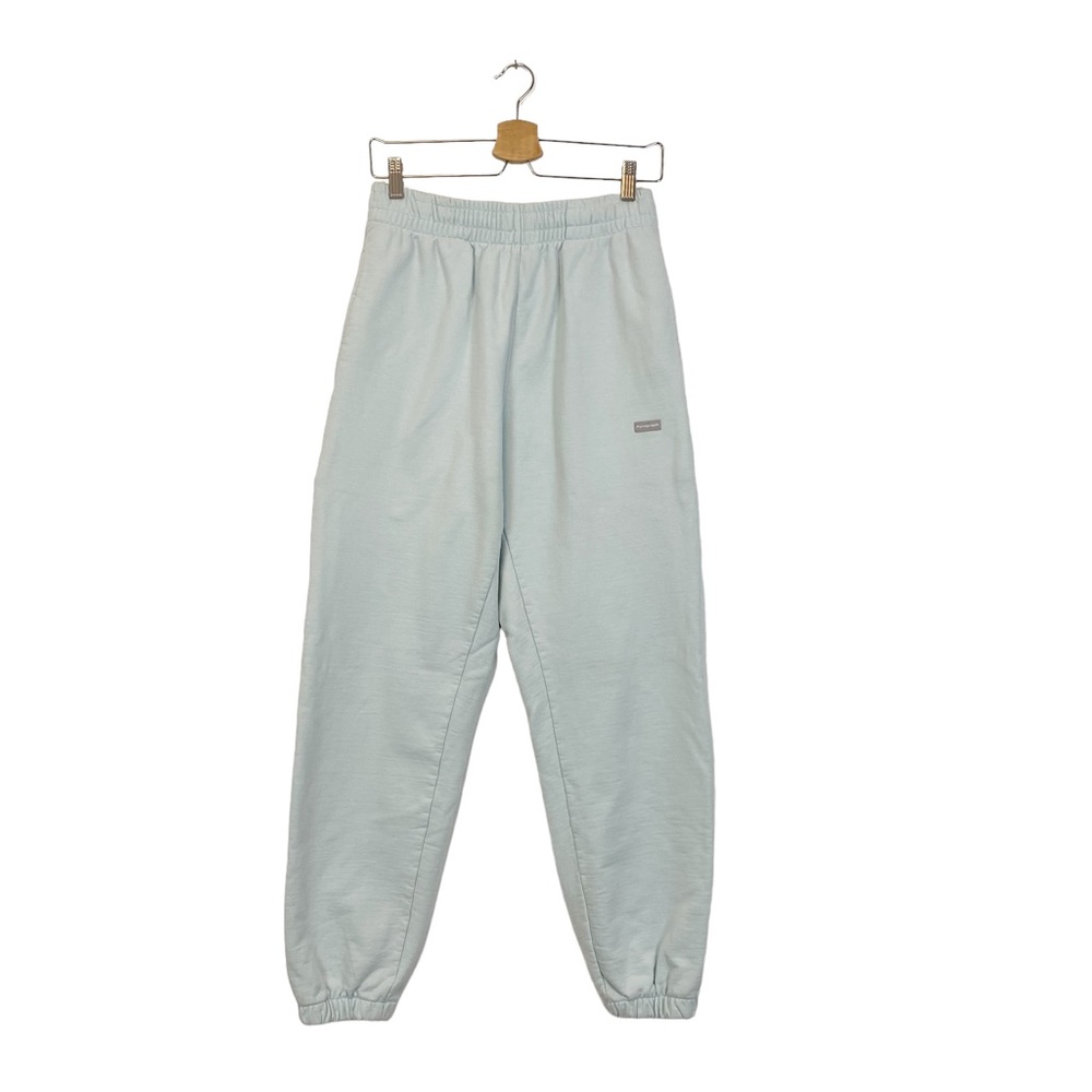 P08 Paragraph | Baby Blue Cargo Joggers Size S Heavyweight Cotton